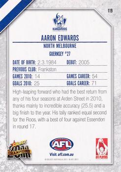 2011 Select AFL Champions #119 Aaron Edwards Back